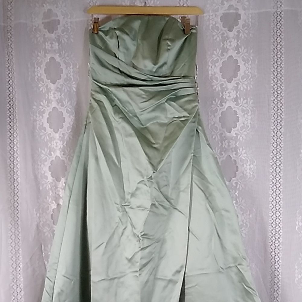 SAGE GREEN DAVID'S BRAND DRESS SIZE 2 - Picture 3 of 16